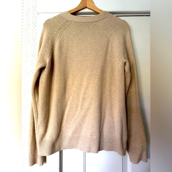 Jenni Kayne Cashmere Stanford Cardigan Oatmeal - Size Large - Picture 10 of 13